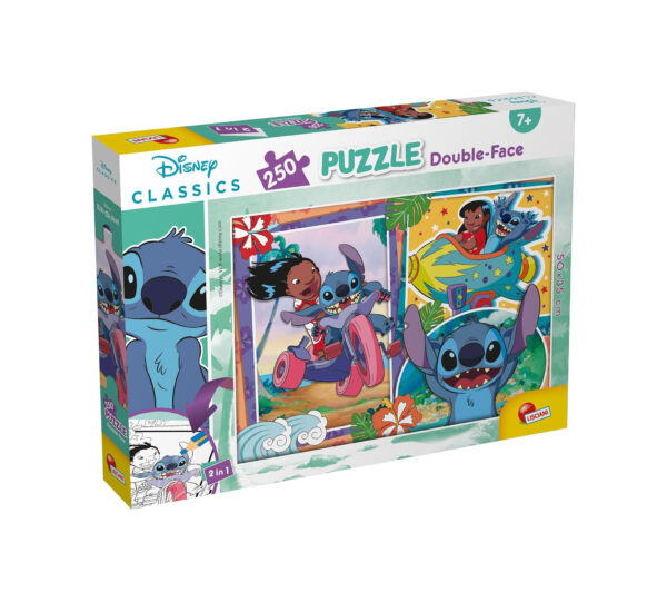 Lisciani Giochi 05823 Disney Puzzle Double Face Lilo & Stitch 250pz Età 7+