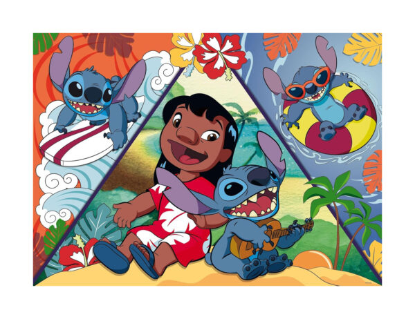 Lisciani 105830 Maxi Floor Puzzle Double Face 150pz lilo & Stitch 70x50cm Età 6+ - immagine 2