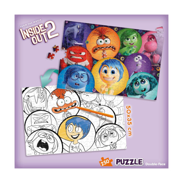 Lisciani 109807 Puzzle Double Face 250pz Inside Out 2 50x35cm Età 7+ - immagine 4