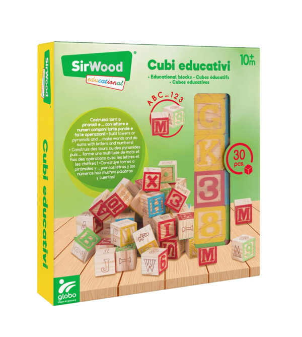 Globo 39998 SirWood Cubi Educativi 30pz Età 10m+ - immagine 3