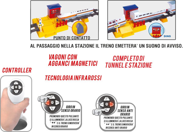 Teorema 66675 Treno Freccia Veloce Telecomandato Controller Infrarossi - immagine 3