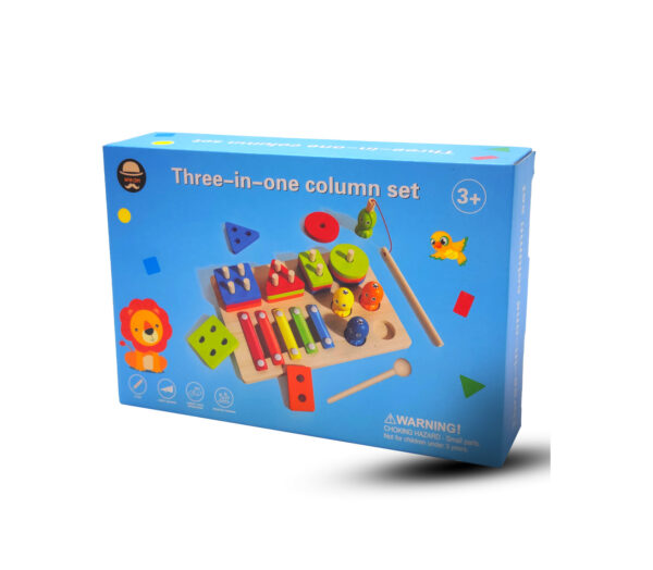 Mood Game ST7575 Gioco in legno 3 in 1 Montessori Giocattoli Età 3+