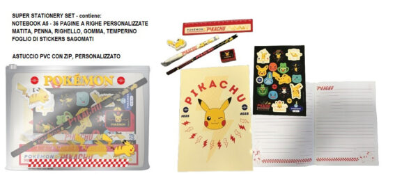 Set di cancelleria Pokemon Pikachu - immagine 2