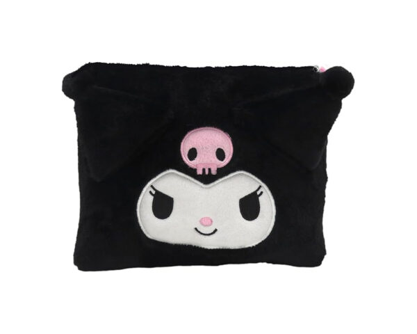 HELLO KITTY Kuromi Trousse Astuccio Reversibile in peluche 24x19cm - immagine 5