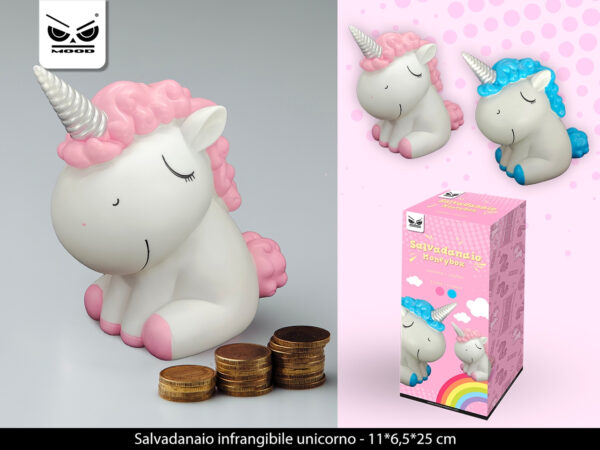 Mood ST7476 Salvadanaio Unicorno Rosa infrangibile - immagine 2