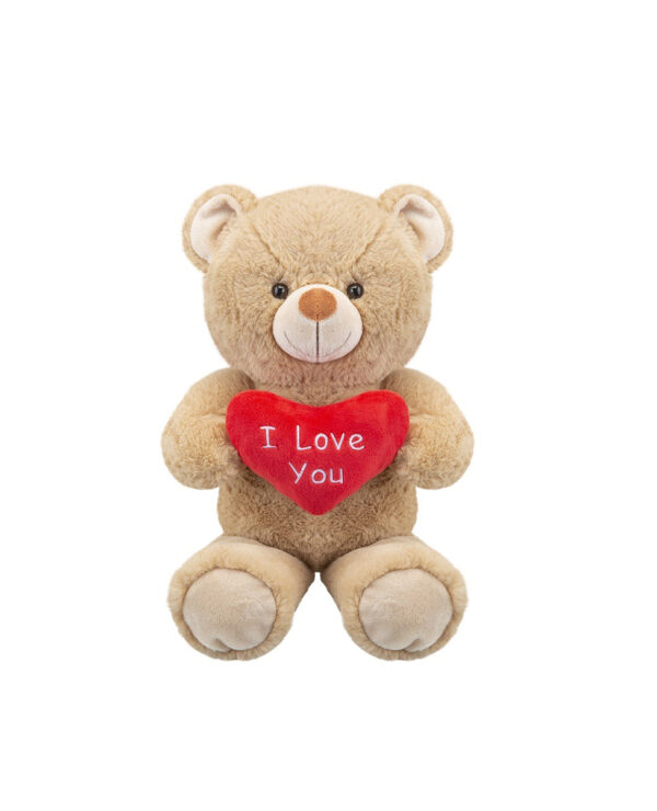 Orsachiotto Peluche con cuore rosso I Love You H.28cm