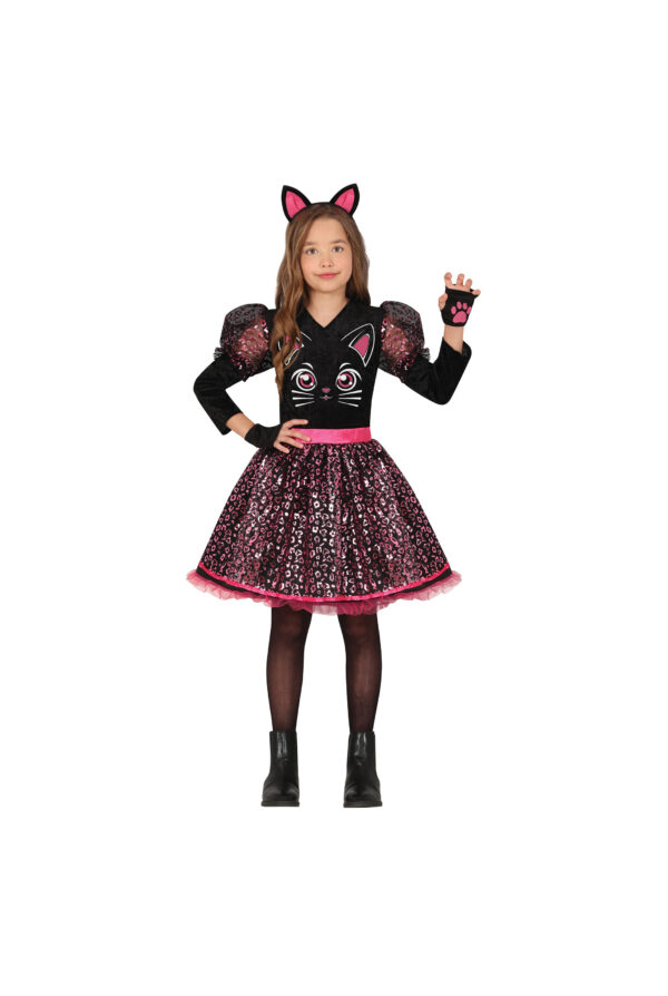 Guirca 78525 Costume Gatto Nero Black Kitty Taglia 7-9 Anni