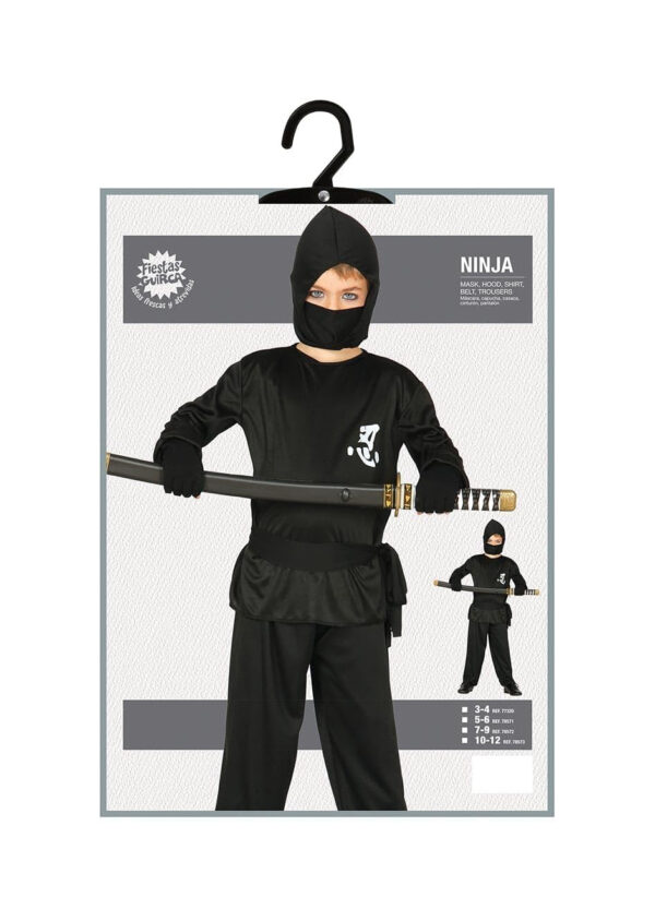 Guirca 78572 Costume Guerriero Ninja Taglia 7-9 Anni - immagine 3