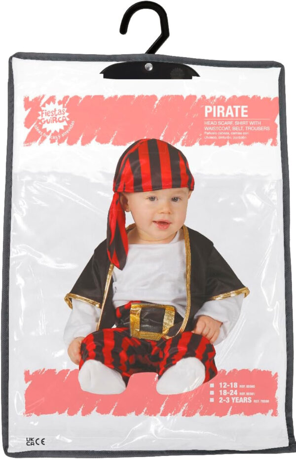 Guirca 78596 Costume da Pirata Taglia 2-3 anni - immagine 2