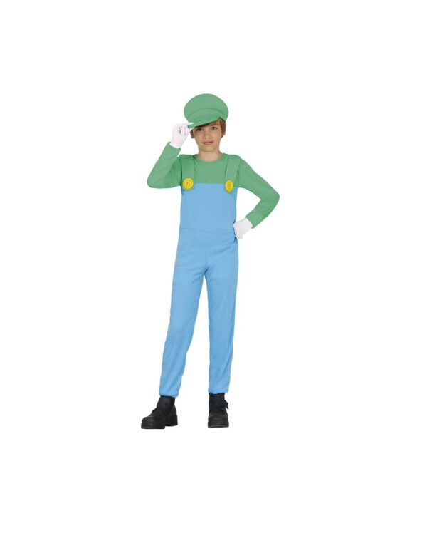 Guirca 81123 Costume Luigi Super Mario Taglia 7-9 anni