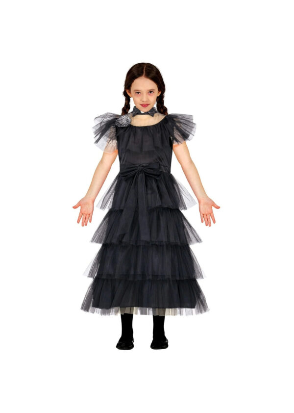 Guirca 81185 Costume Mercoledì Addams Wednesday Taglia 7-9 anni