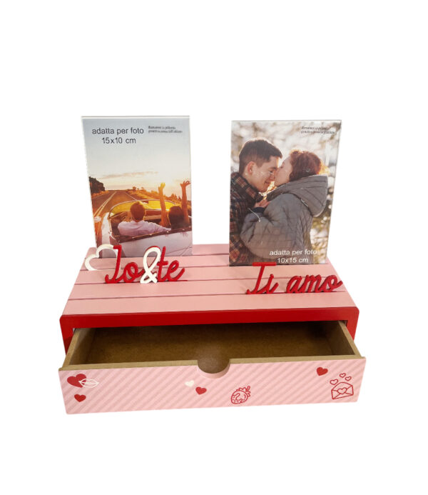 San Valentino Portafoto in MDF con cassetto - immagine 3