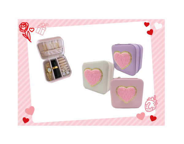 San Valentino Portagioie Cuore Rosa Misura 9,5x9,5cm