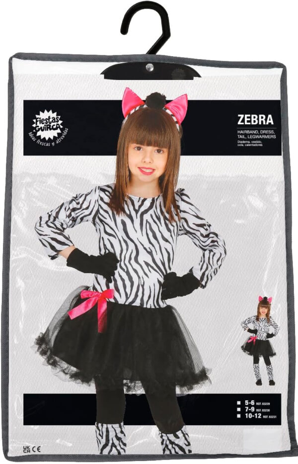 Guirca 83229 Costume Zebra Taglia 3-4 anni - immagine 4