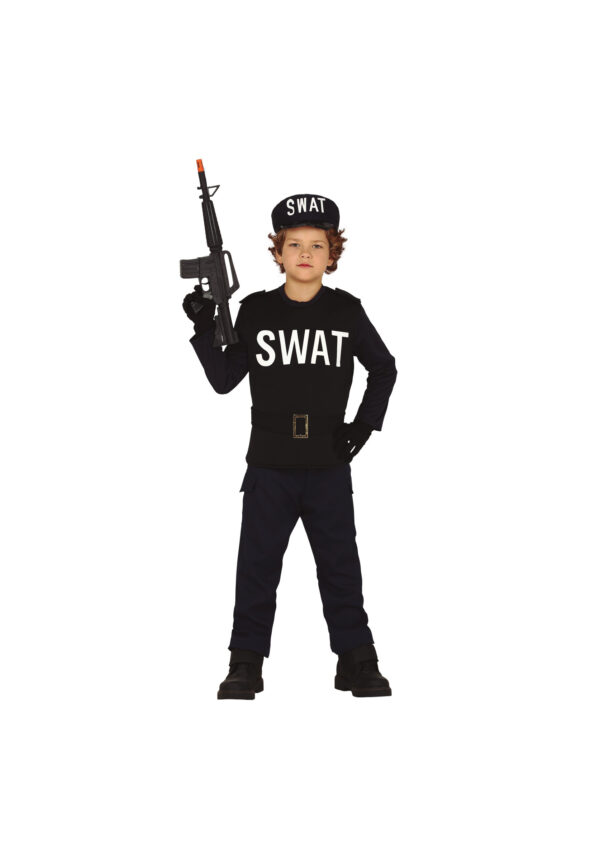 Guirca 83676 Costume Swat Poliziotto Taglia 10-12 anni