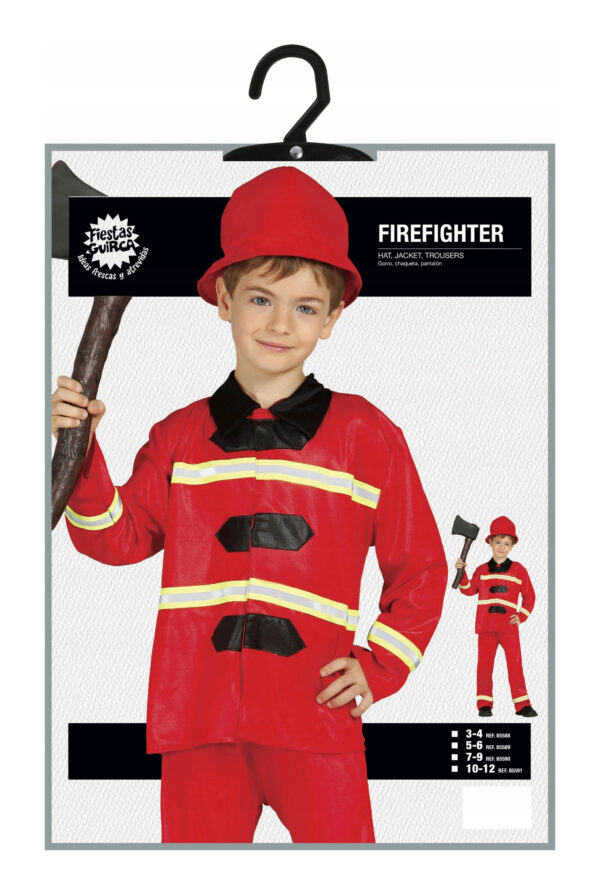 Guirca 85591 Costume Vigile del Fuoco Pompiere Taglia 10-12 anni - immagine 2