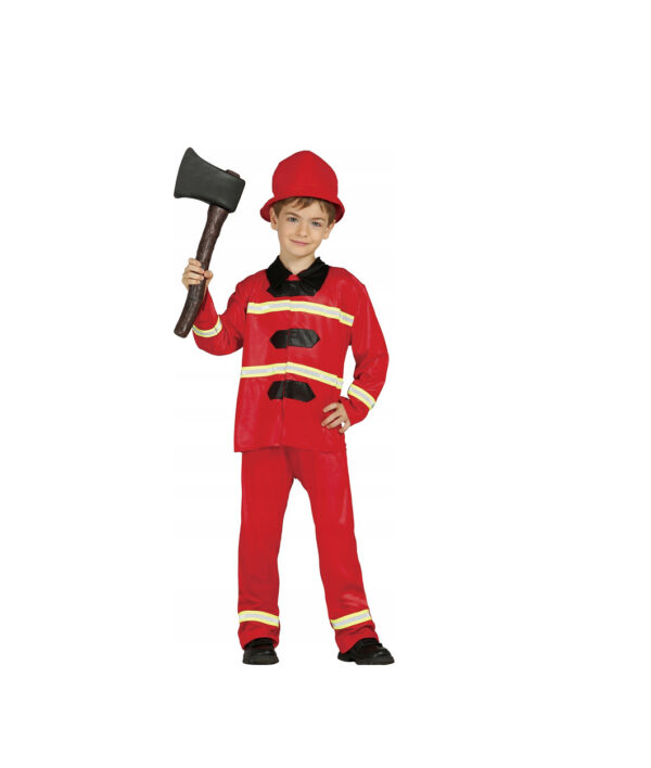 Guirca 85591 Costume Vigile del Fuoco Pompiere Taglia 10-12 anni