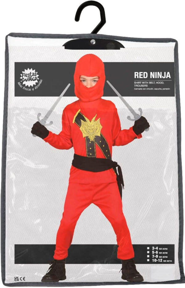 Guirca 85710 Costume Ninja Taglia 10-12 anni - immagine 4