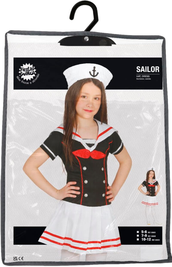 Guirca 85932 Costume Marinaretta Marinaio Taglia 7-9 Anni - immagine 4