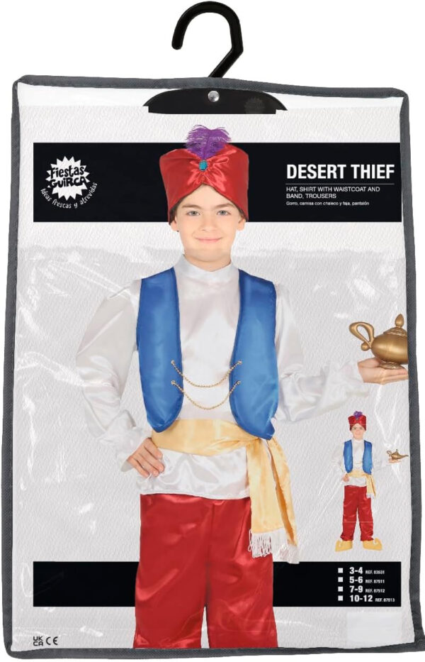 Guirca 87512 Costume Aladino Ladro del deserto Taglia 7-9 anni - immagine 4